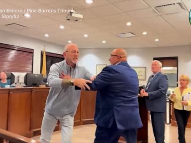 WATCH:  New Jersey mayor charges at critic during town hall