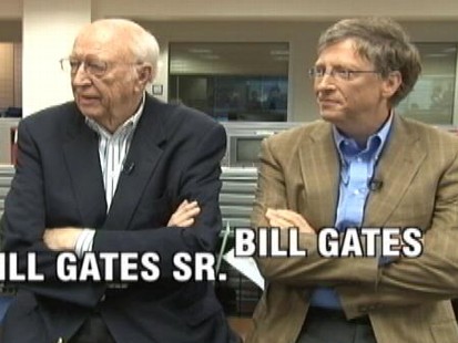 VIDEO: Bill Gates and his father stop by to talk about the importance of giving back