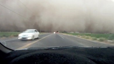 phoenix caught tape sandstorm dust storm driving into