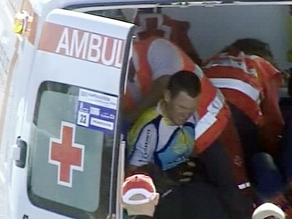 VIDEO: Armstrong Injury Will Test Tour Ride