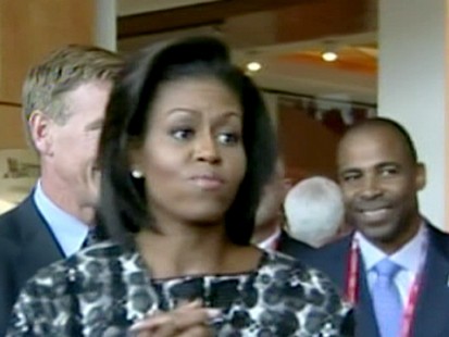 VIDEO: Michelle Obama Rallies for 2016 Olympics
