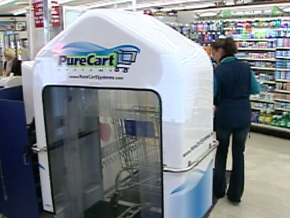 Dirty Grocery Carts Get Hi-Tech Wash