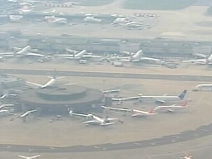 VIDEO: Ash from a massive volcanic eruption in Iceland has halted Europe-bound flights.
