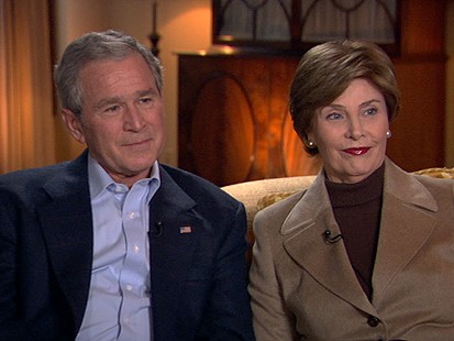 President George Bush and First Lady Laura Bush