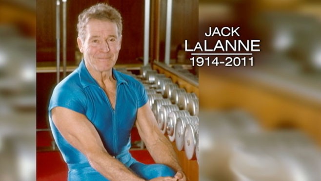 Jack lalanne, an advocate of regular fitness and healthy eating for seven d...