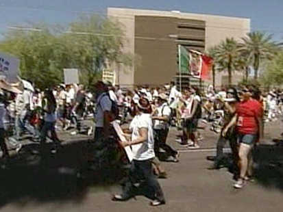 VIDEO: Barbra Pinto talks to illegal immigrant and supporters of the controversial law.