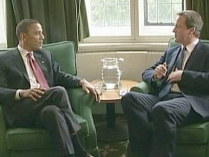 VIDEO: Diane Sawyer talks to David Cameron about the economy, Afghanistan and BP.