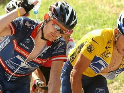 VIDEO: Lance Armstrong denies former teammate Floyd Landis accusations of PED use.