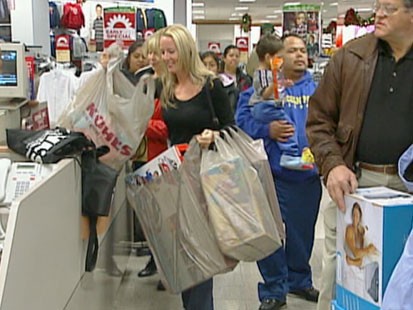A picture of people shopping.