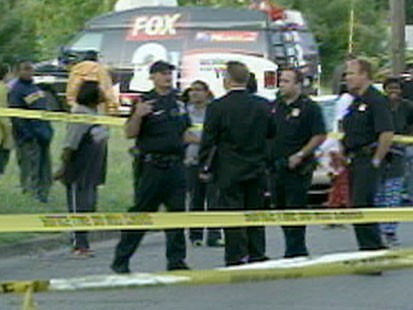 VIDEO: Police officers at a crime scene