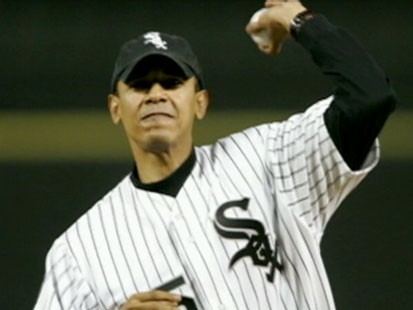 VIDEO: Barack Obama pitching
