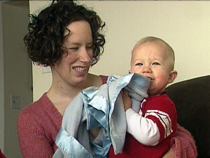 Tanya Ginther with her son