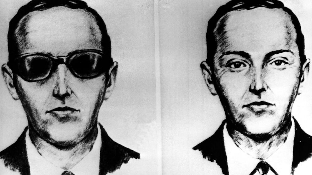 FILE--This undated artist sketch shows the skyjacker known as D.B. Cooper from recollections of the passengers and crew of a Northwest Airlines jet he hijacked between Portland and Seattle on Thanksgiving eve in 1971. Nearly 50 years after skyjacker 