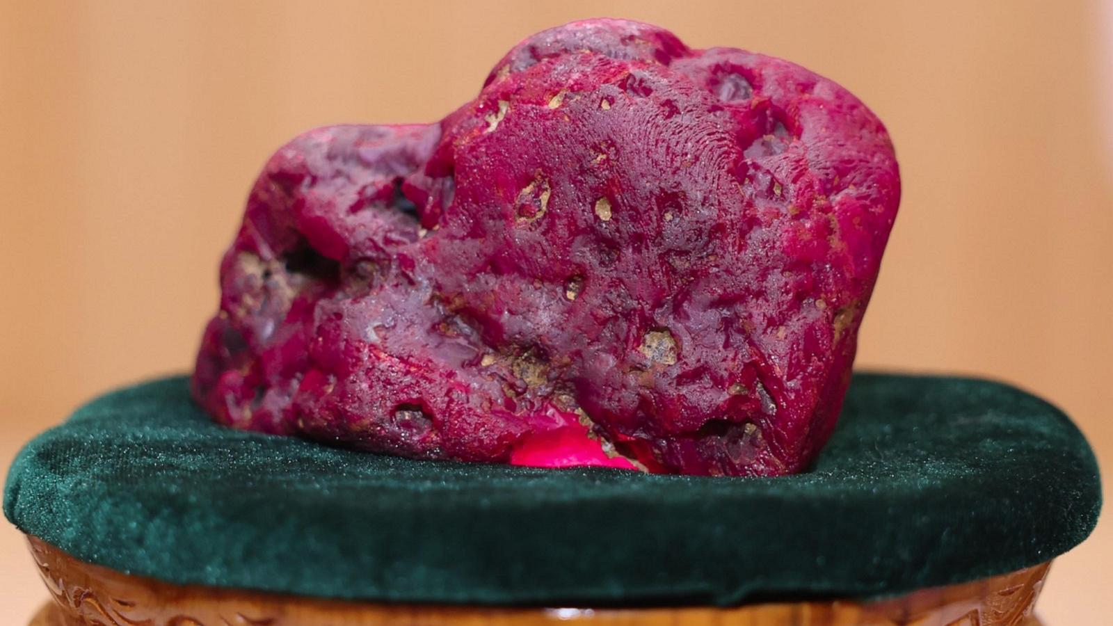 A massive 11,000-carat ruby has been unearthed in Myanmar’s war-scarred gemstone heartland