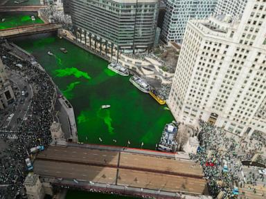 Chicago dyes its river bright green as it opens St. Patrick's Day celebrations