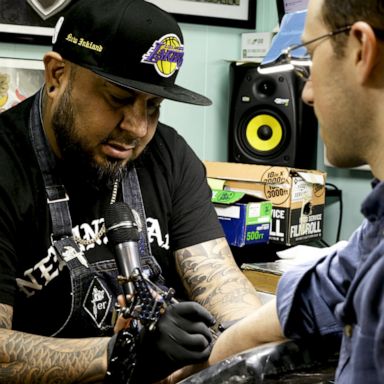 VIDEO: Galen gets a tattoo in Manchester, NH