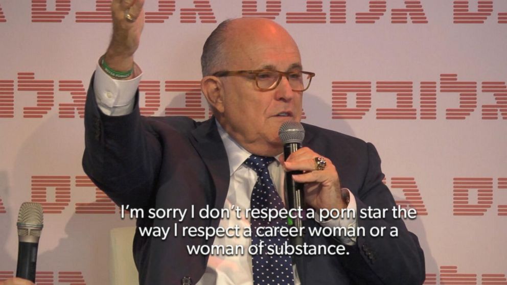992px x 558px - Rudy Giuliani: 'I don't respect a porn star'