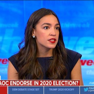 VIDEO: Alexandria Ocasio-Cortez says it's 'too early to endorse' presidential candidate