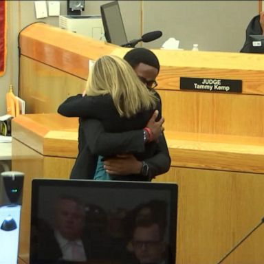 VIDEO: Victim’s brother hugs convicted cop