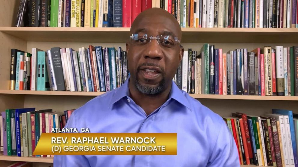 Amid Georgia Senate Race Democrat Raphael Warnock Slams Kelly Loeffler For Not Acknowledging Biden S Win Abc News