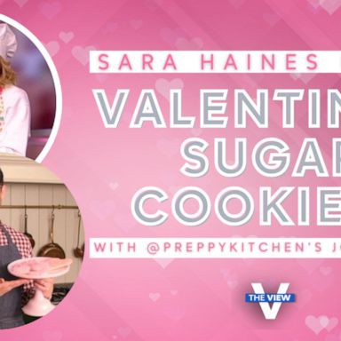 VIDEO: Preppy Kitchen’s John Kanell bakes Valentine’s Day sugar cookies with Sara Haines