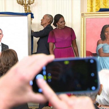 VIDEO: Official portraits of the Obamas unveiled