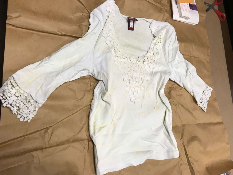 PHOTO: A white blouse found in the Melgars' jacuzzi is the subject of further investigation from Bob Ruff and his podcast listeners.