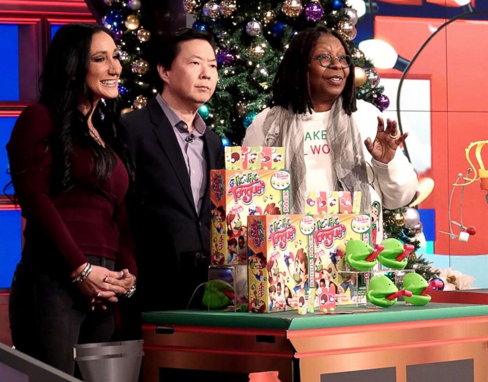 PHOTO: Whoopi Goldberg shares some of the hottest holiday toys of the season with expert Elizabeth Werner and guest Ken Jeong.