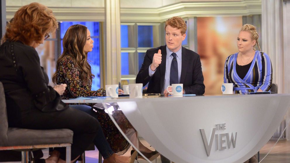 Kennedy joins "The View" to discuss whether to arm teachers to prevent future school shootings and bringing civility back to politics on Feb. 23, 2018.