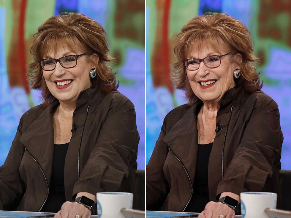 PHOTO: Joy Behar shares her results from using an age-filter on their photos, July 17, 2019.