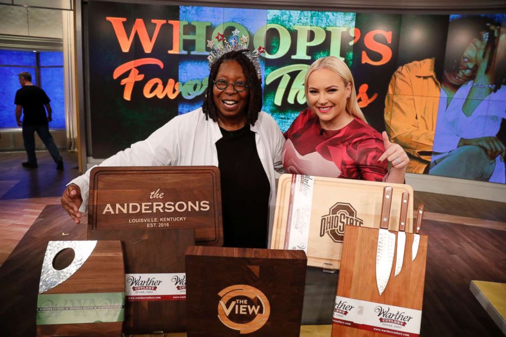 PHOTO: Whoopi Goldberg shares her favorite things including the Warther Cutlery cutting board.